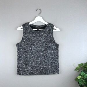 Banana Republic Black / Grey Heathered Sweater Top Size Small
